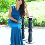 Varsha Bollamma, 96 actress, blue dress, seductive