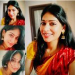 Vijayalakshmi, saree, collage, wallpaper, hd