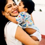 Vijayalakshmi, son, kiss, love