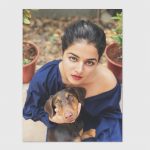 Wamiqa Gabbi, Dil Diyan Gallan Actress, top view, dog