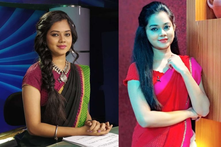Sun Tv 6pm News Reader Anitha Sampath Traditional Saree Pictures