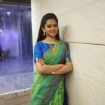 Anitha Sampath, Saree, Television News Anchor, green saree, handsome