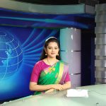 Anitha Sampath, Saree, Television News Anchor, news reading, glamorous