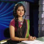 Anitha Sampath, Saree, vanakam tamila vj, fb, insta, new hair style