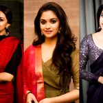 Keerthi Suresh, 2018, hd, saree, wallpaper, tamil actress