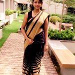 Subiksha, festival mode, saree, traditional, Vettai Naai