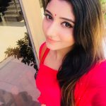 Adhiti menon, red chudi, selfie