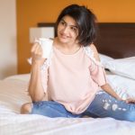 Anjena Kirti, 2018 Photo shoot, bed, shirt