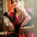 Anjena Kirti, 2018 Photo shoot, pattu saree, kanchee pattu