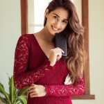 Disha Patani, Bharat Heroine, red dress, brownie hair