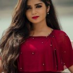 Gouri G Kishan, Anugraheethan Antony Actress, sightly Look, red dress