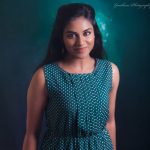 Indhuja, green dress