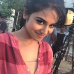 Indhuja, shooting spot, charming