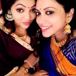 Joy Crizildaa, Costume Designer, selfie, saree, friends