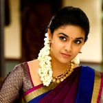 Keerthy Suresh, hd, saree, cute, wallpaper, bairavaa