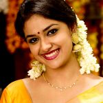 Keerthy Suresh, hd, saree, smile, traditional dress