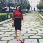 Lavanya Tripathi, full size, red dress,  telugu actress