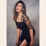 Madhu Shalini, black dress, smile, endearing