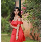 Nabha Natesh, Adhugo Actress, red dress, lovable