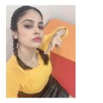 Nandita Swetha, yellow dress, new hair style