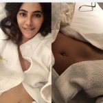 Nikki Tamboli, Dharma Prabu Actress, white dress, stomach