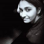 Priya Bhavani Shankar, selfie, black & white
