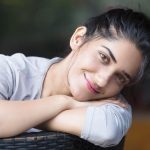 Ruhani Sharma, lying, smile