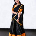 Sreemukhi, black saree, attractive