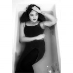 Sreemukhi, lying, bath