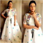 Sreemukhi, white dress,  modern