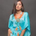 Twinkle Meena, blue dress, modern