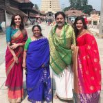 Akshara Gowda, family, mom, dad, sis, temple