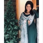 Aparna Balamurali, green chudi, homely girl, smile