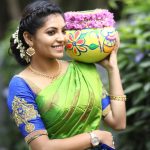 Athulya Ravi, green saree, Good