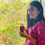 Megha Chowdhury, Varma Heroine, pink dress, side pose