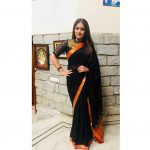 Meghana Raj, Onti Heroine, black saree, dashing