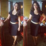 Poonam Bajwa, black dress, fit, attractive