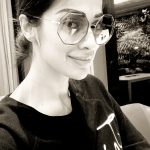 Raai Laxmi, selfie, black & white