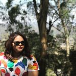 Vidyullekha Raman, outside, colour dress