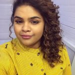 Vidyullekha Raman, yellow dress, new hair style