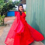 Yashika Aannand, instagram, red dress, hd, wallpaper