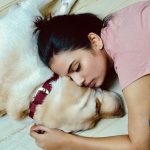 Shree Gopika, 90 ml Heroine, dog, lying, bed