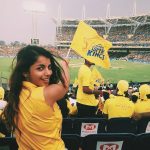 monisha ram, stadium, yellow dress