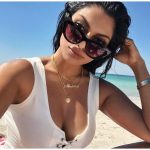 Chandrika Ravi, beach, white dress, coolers, dazzling