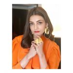 Kajal Aggarwal, orange dress, makeup room