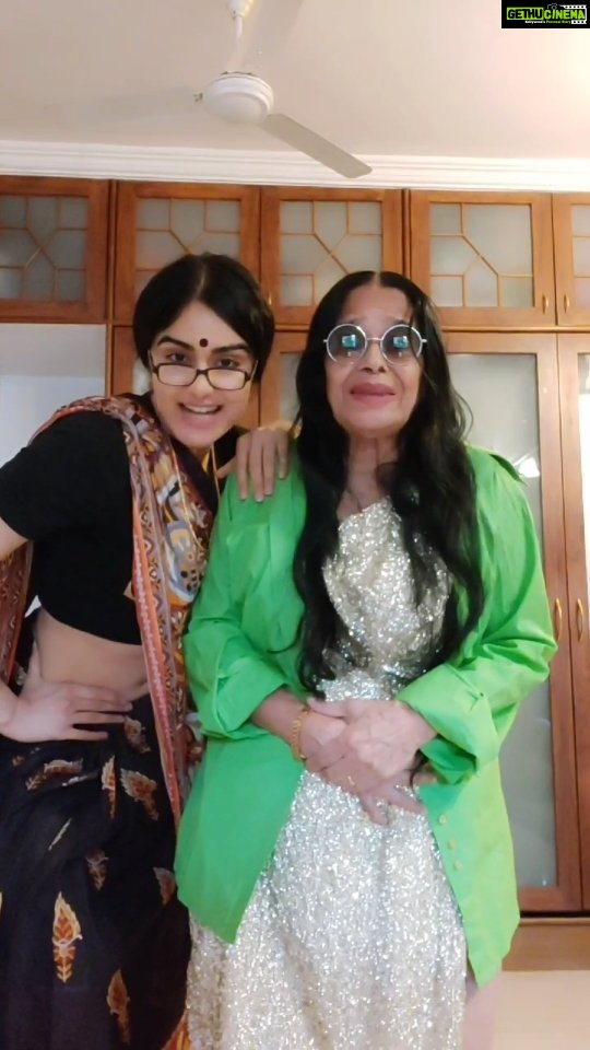 Adah Sharma Instagram - Tag someone who needs some Monday Motivation Motivation to wear whatever you like ❤ Some fashion and style advice : There are NO RULES! You are allowed to have fun! Enjoy ! #PartywithPaati is here to tell you that 😁 #100YearsOfAdahSharma #adahsharma #grandmothers #MyGrannyCoolest Special appearance credit: Radha Sharma @adah_ki_radha