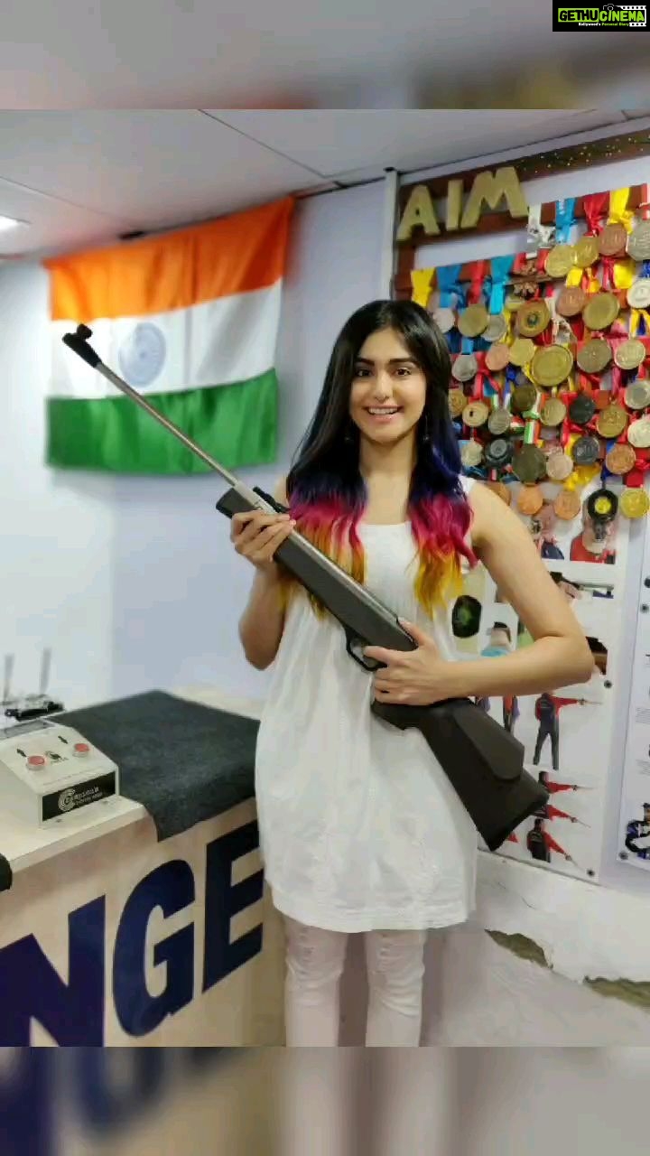 Adah Sharma Instagram - The only kind of SHOTS i likeππ Full video out on YOUTUBE . . #100YearsOfAdahSharma #adahsharma #rifleshooting #rifle #guns . . P.S. Break only Balloons, not hearts . Do not shoot at animals,it's not cool and you will have bad karma for the next 900 janams . Do not try this at your home or anyone else's home . Shoot only if you know how to fly π§ββοΈπ§ββοΈππ