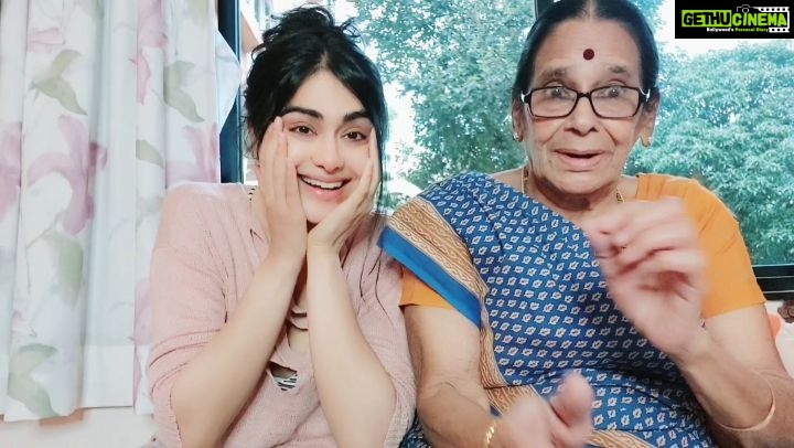Adah Sharma Instagram - We were supposed to do this together 😬😬😂😂😂 but my Paati (grandmother/naani) is a Rockstar so she decided to do it herself 😂😂😂 . #PartyWithPaati #100YearsOfAdahSharma #adahsharma . . .