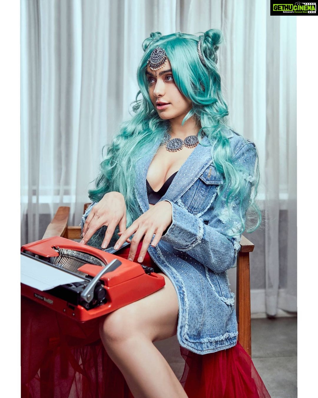 Adah Sharma Instagram - Fashion tip : create your own fashion, write your own story...Fashion is the freedom to wear what u like...Enjoy it ! Be the Person you want to be , fearless ,happy ,positive and sorrowfree #PatakAdah #100yearsofAdahSharma #FestiveLooksWithAdah #Dusshera . . πΈ @rachitvoraphotography π@juhi.ali π¦° @tanzz__1910_ Jacket - @mashbymalvikashroff Skirt- @reemaanandlabel Jewellery - @azotiique