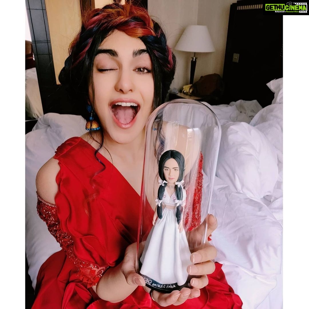 Adah Sharma Instagram - Poll : Giant Adah Or Mini Adah Red or White . Happy Valentine's day from both of us Since one Adah didn't seem enough they made another ππ thank uuu @shein_in @sheinofficial I love it β€οΈβ€οΈβ€οΈ The white images are the reference they took to make this mini me.. the Paris team said they picked this look coz it was really different and they hadn't seen anyone do this to their hair ever πππ #100yearsofAdahSharma